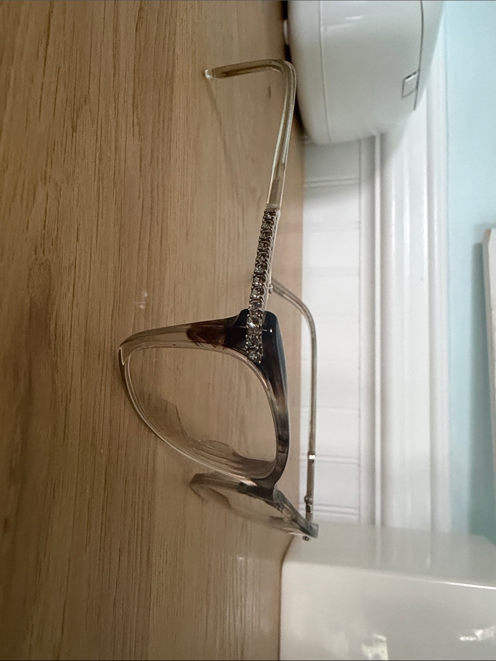 Swarovski Crystal-Accented tortoise Clear Frame Women's Eyewear